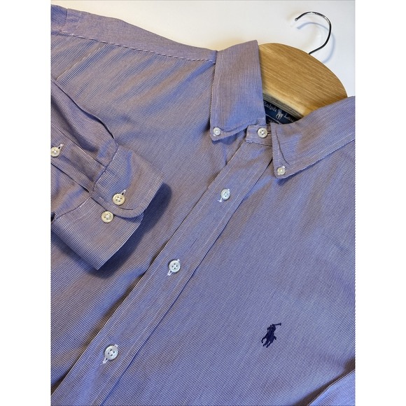 Polo Ralph‎ Lauren Micro checked Pattern  Yarmouth Men's 16  34/35 Button Down - Picture 1 of 5